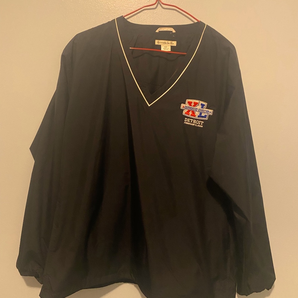2006 Vintage Cutter & Buck Super Bowl XL logo lined windbreaker